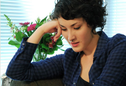 Young adult woman in treatment for grief, Vancouver BC